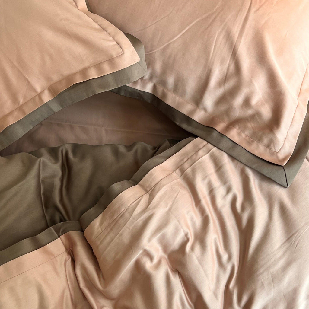 Sadyaska Rose and Taupe Duplex 1 Pcs Duvet Cover Set