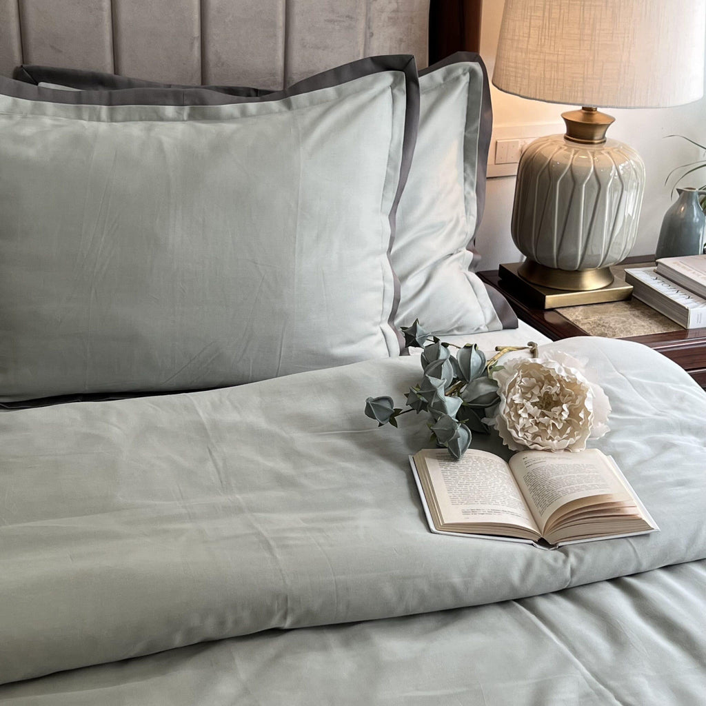 Sadyaska Sage Green and Elephant Grey Duplex 1 Pcs Duvet Cover