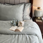 Sadyaska Sage Green and Elephant Grey Duplex 1 Pcs Duvet Cover Set