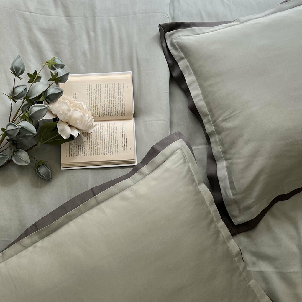 Sadyaska Sage Green and Elephant Grey Duplex 1 Pcs Duvet Cover
