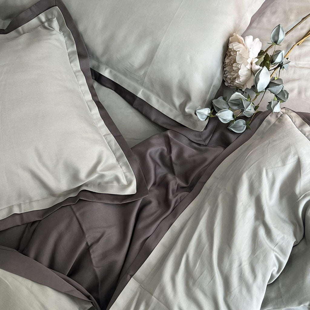 Sadyaska Sage Green and Elephant Grey Duplex 1 Pcs Duvet Cover