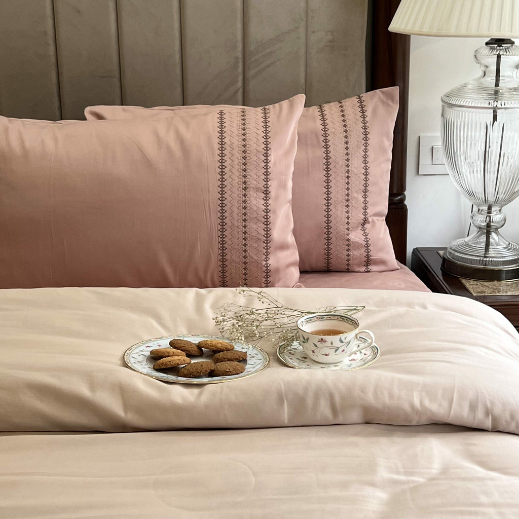 Sadyaska Pristine Rose Buff Dreams 1 Pcs Duvet Cover Set