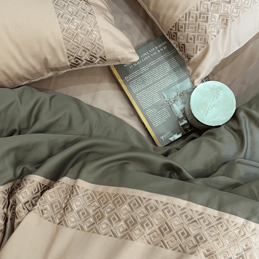 Sadyaska Squarish Rose Taupe Dreams 1 Pcs Duvet Cover