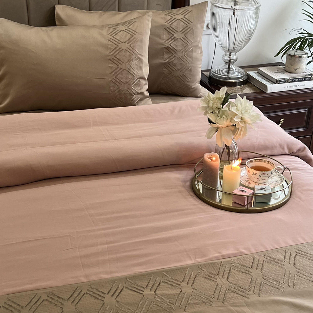 Sadyaska Vintage Sand Rose Dreams 1 Pcs Duvet Cover Set
