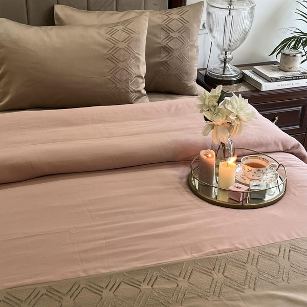 Sadyaska Vintage Sand Rose Dreams 1 Pcs Duvet Cover Set