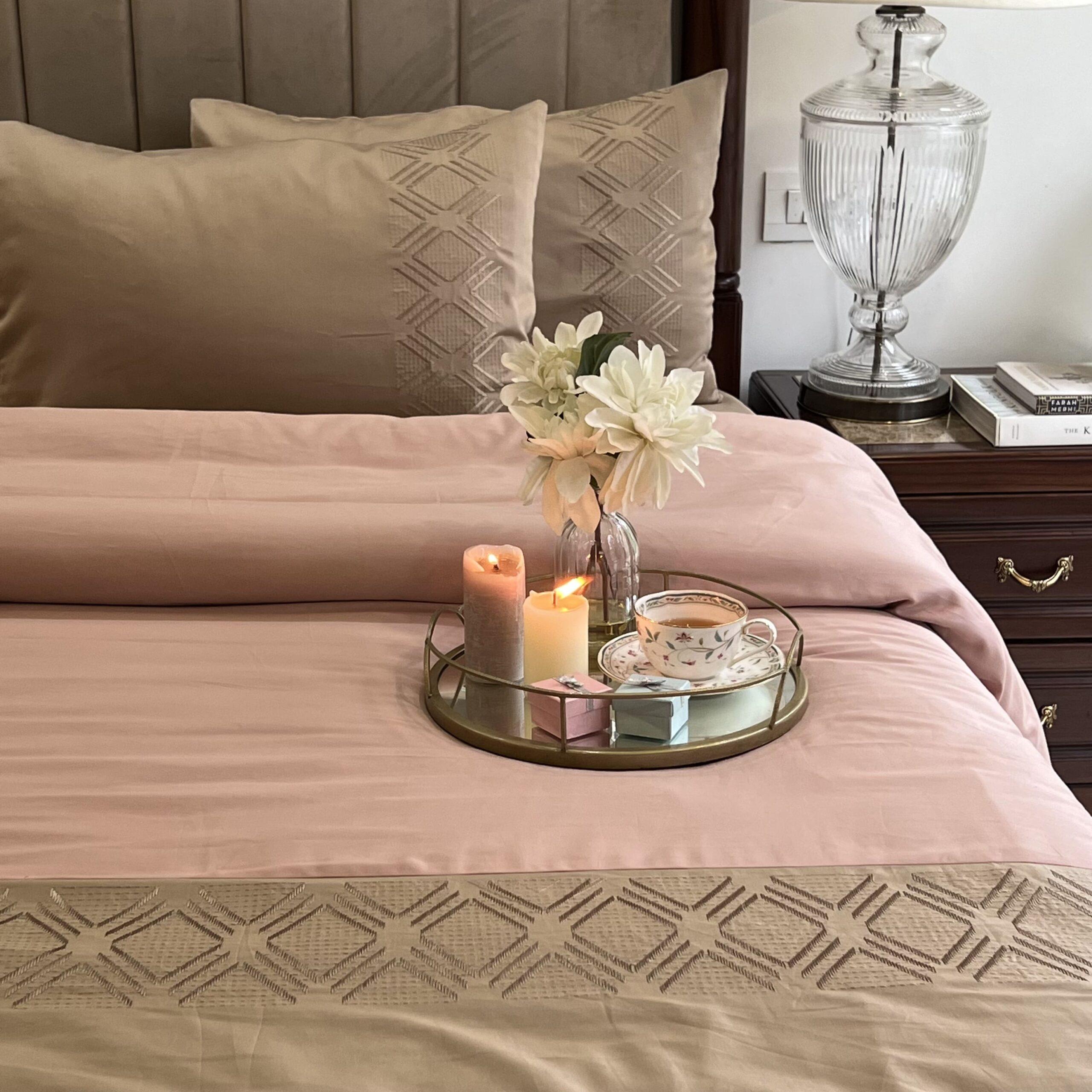 Sadyaska Vintage Sand Rose Dreams 1 Pcs Duvet Cover