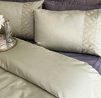 Sadyaska Arc Lime Green 1000TC Cotton Rich Syona Set 5 Pcs Bedsheet