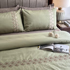 Sadyaska Leaflet Lime Green Syona 1 Pcs Duvet Cover Set