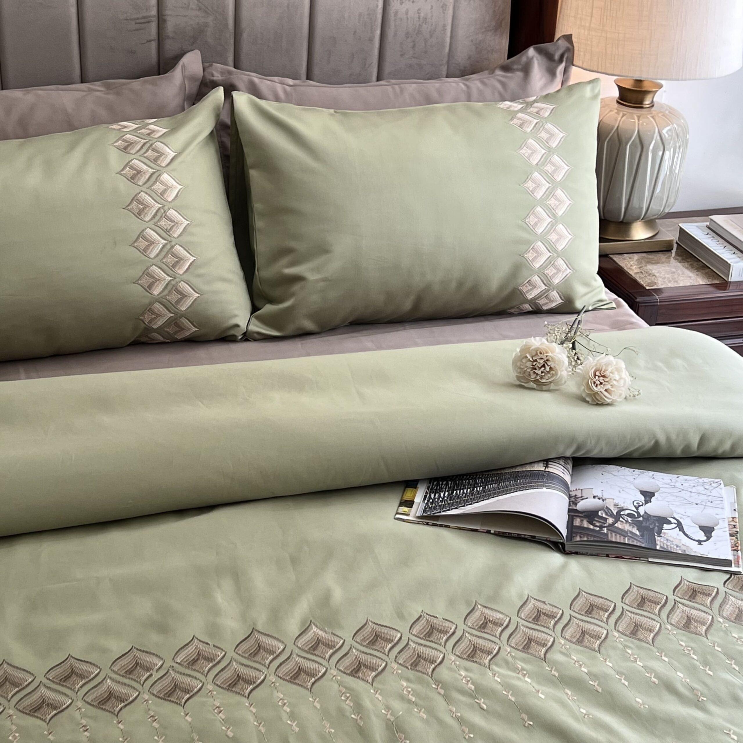 Sadyaska Leaflet Lime Green Syona 1 Pcs Duvet Cover Set