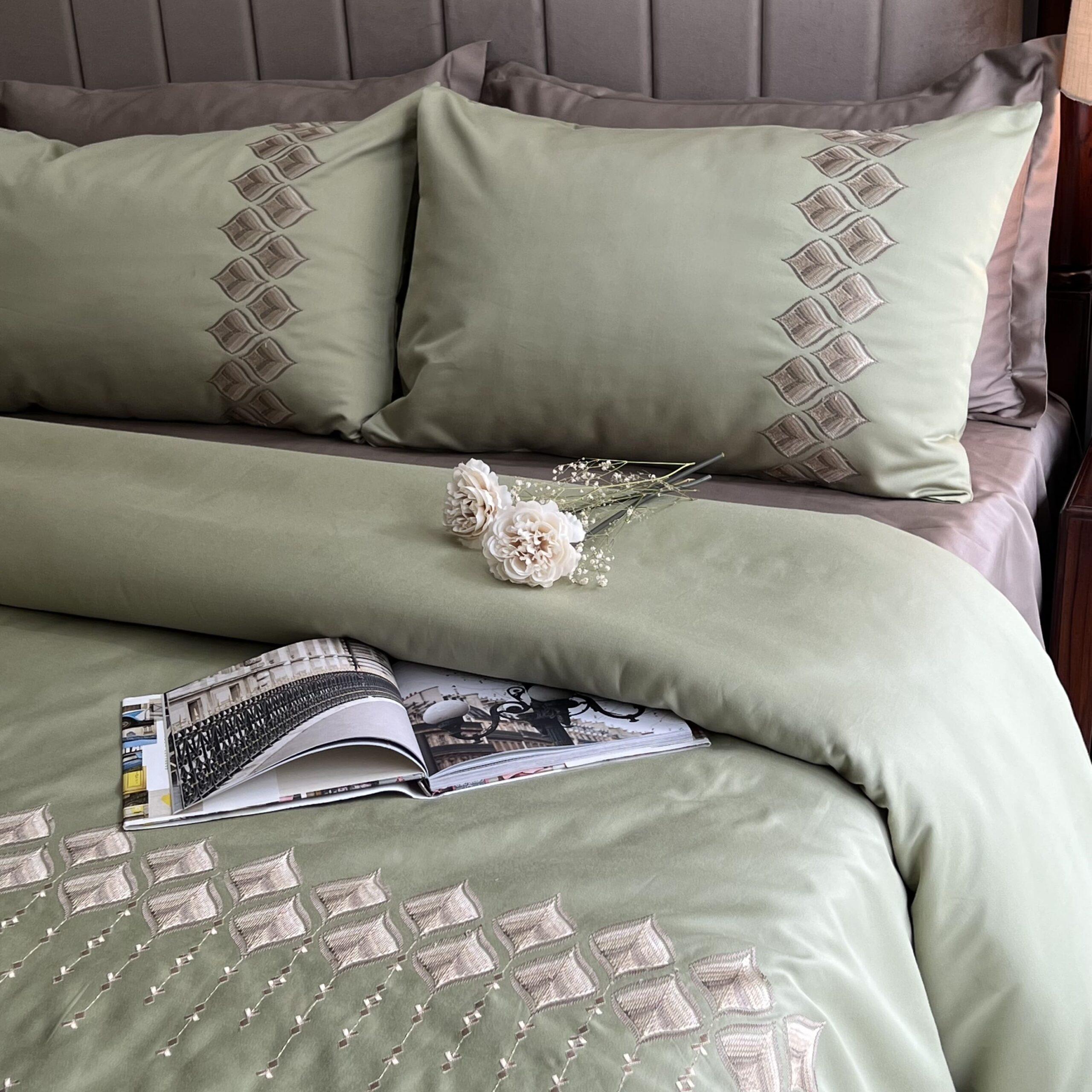 Sadyaska Leaflet Lime Green Syona 1 Pcs Duvet Cover Set