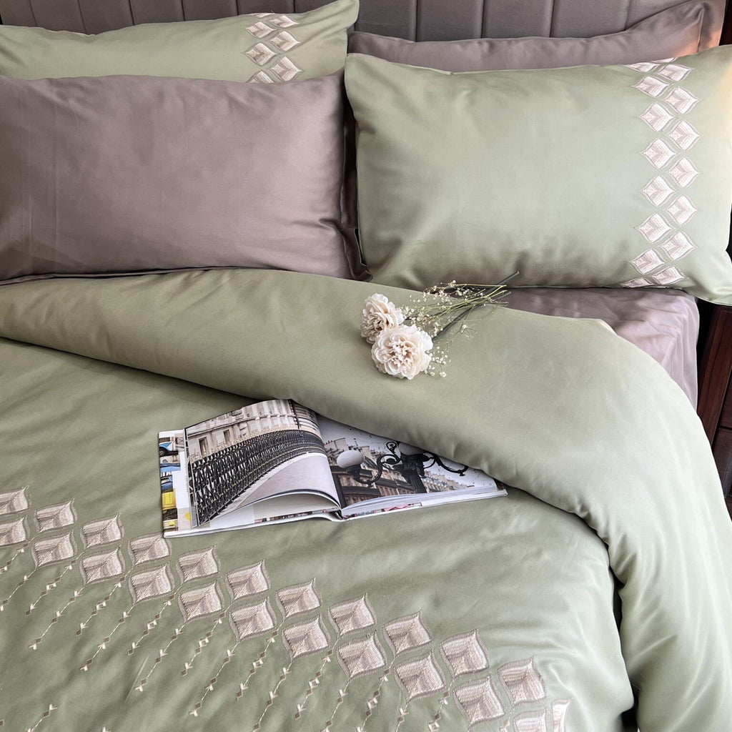 Sadyaska Leaflet Lime Green Syona 1 Pcs Duvet Cover Set