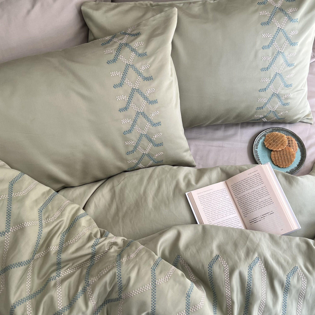 Sadyaska Tribe Lime Green Syona 1 Pcs Duvet Cover Set