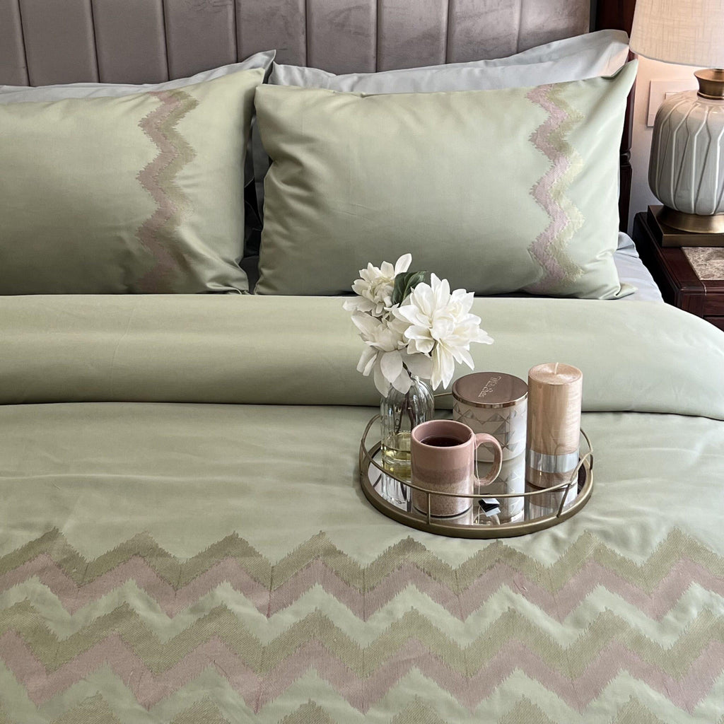 Sadyaska Crest Lime Green Syona 1 Pcs Duvet Cover