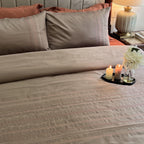 Sadyaska Lucas Taupe Syona 1 Pcs Duvet Cover Set