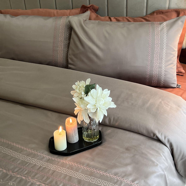 Sadyaska Lucas Taupe Syona 1 Pcs Duvet Cover