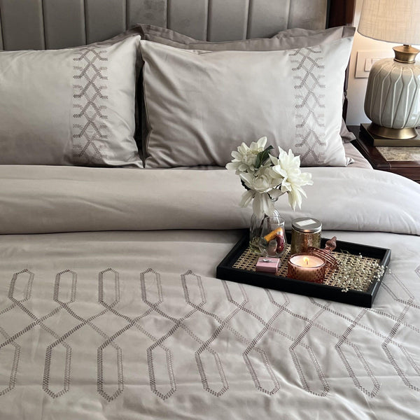 Sadyaska Tribe Beige Syona 1 Pcs Duvet Cover Set