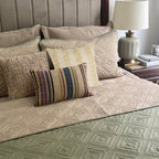 Sadyaska Ripple Forest Green And Sand Cotton Rich Trousseau Set 10 Pcs Product