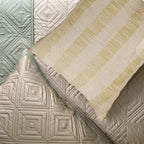 Sadyaska Ripple Forest Green And Sand Cotton Rich Trousseau Set 10 Pcs Product