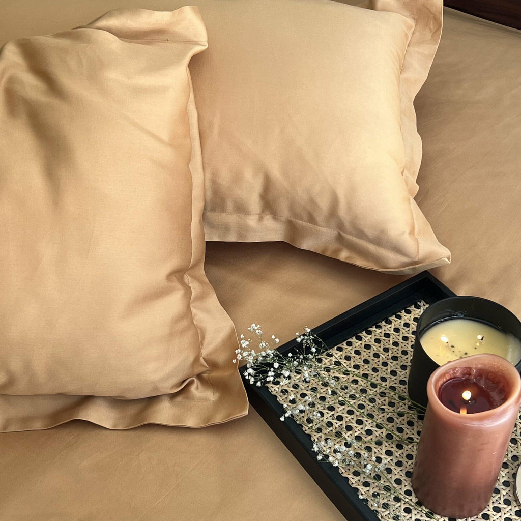 Sadyaska Luxe Honey Mustard 1 Pcs Bedsheet