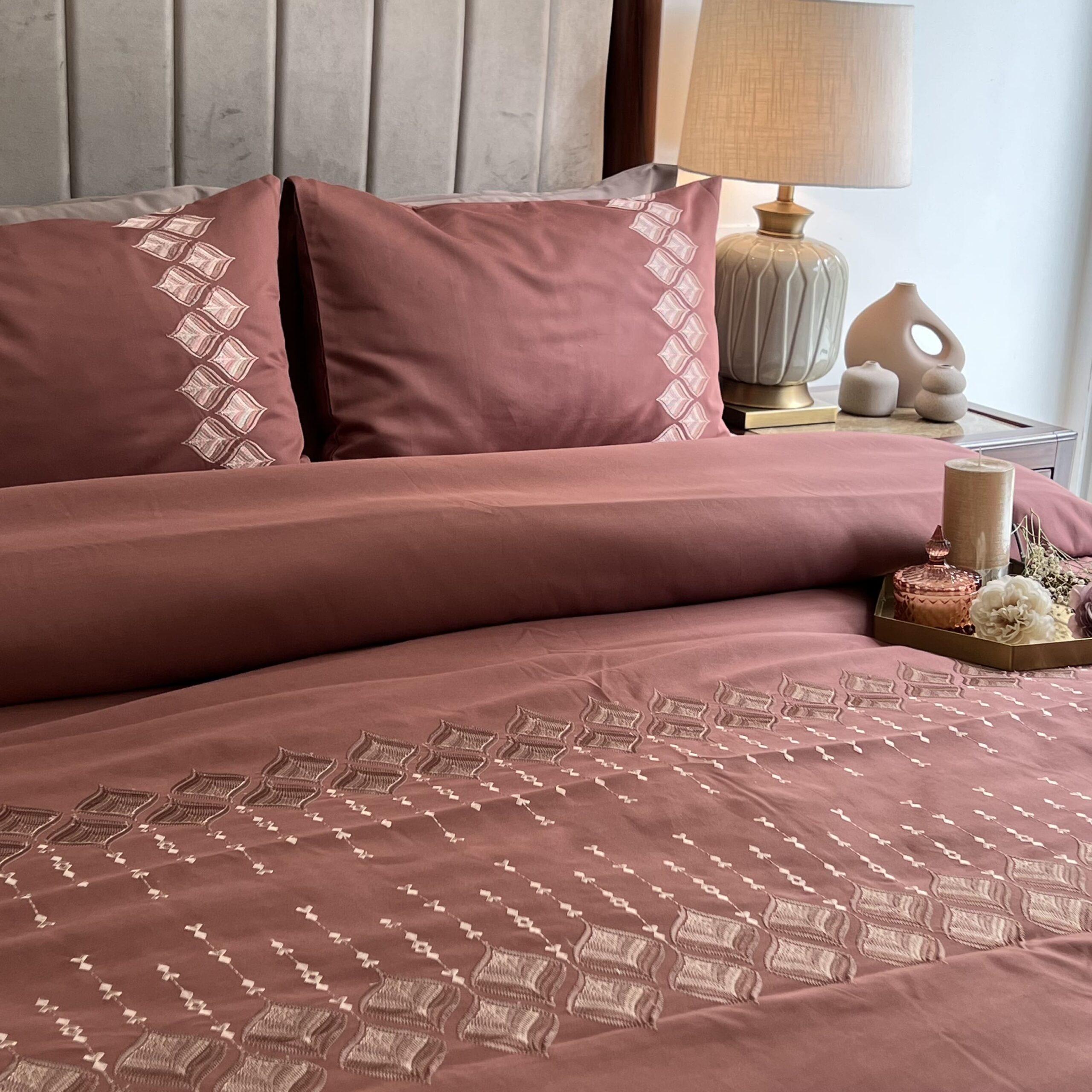 Sadyaska Leaflet Blush Syona 1 Pcs Duvet Cover Set