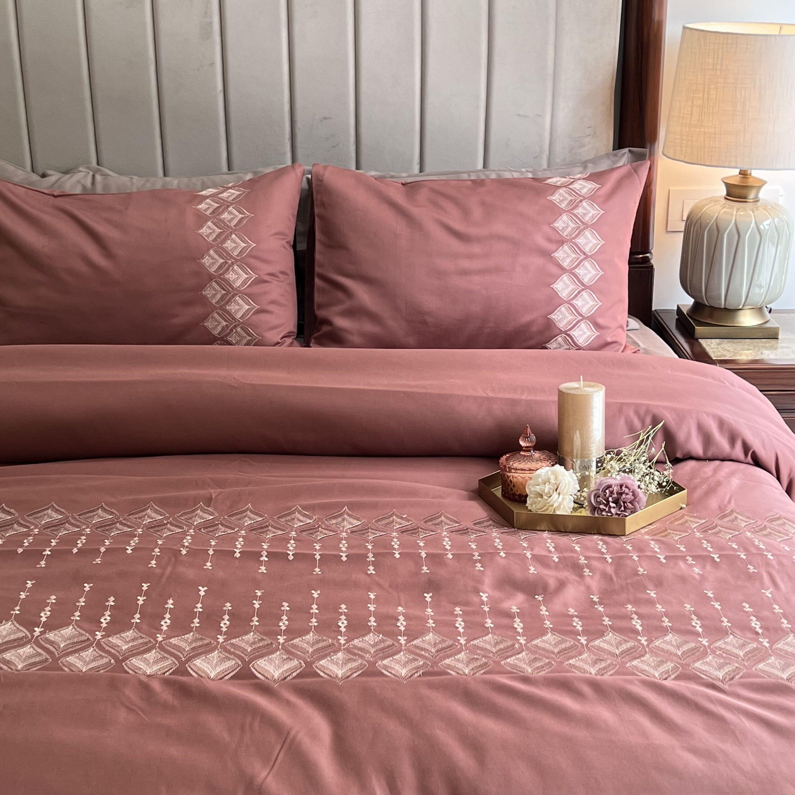 Sadyaska Leaflet Blush Syona 1 Pcs Duvet Cover