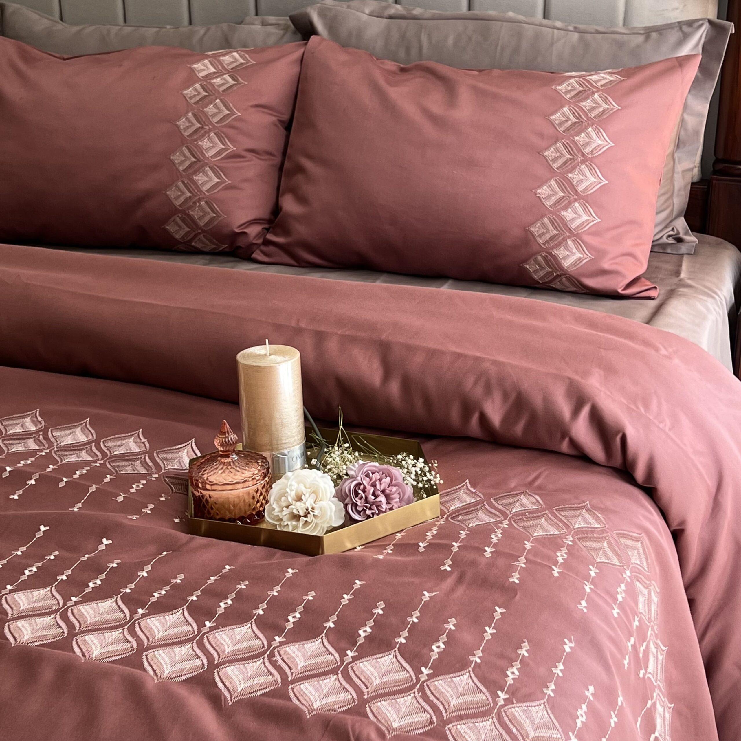 Sadyaska Leaflet Blush Syona 1 Pcs Duvet Cover