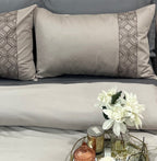 Sadyaska 1000TC Cotton Rich Arc Beige Syona Set 1 Pcs Bedsheet