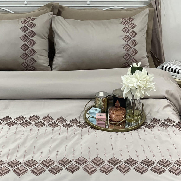 Sadyaska Leaflet Beige Syona 1 Pcs Duvet Cover