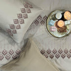 Sadyaska Leaflet Beige Syona 1 Pcs Duvet Cover Set