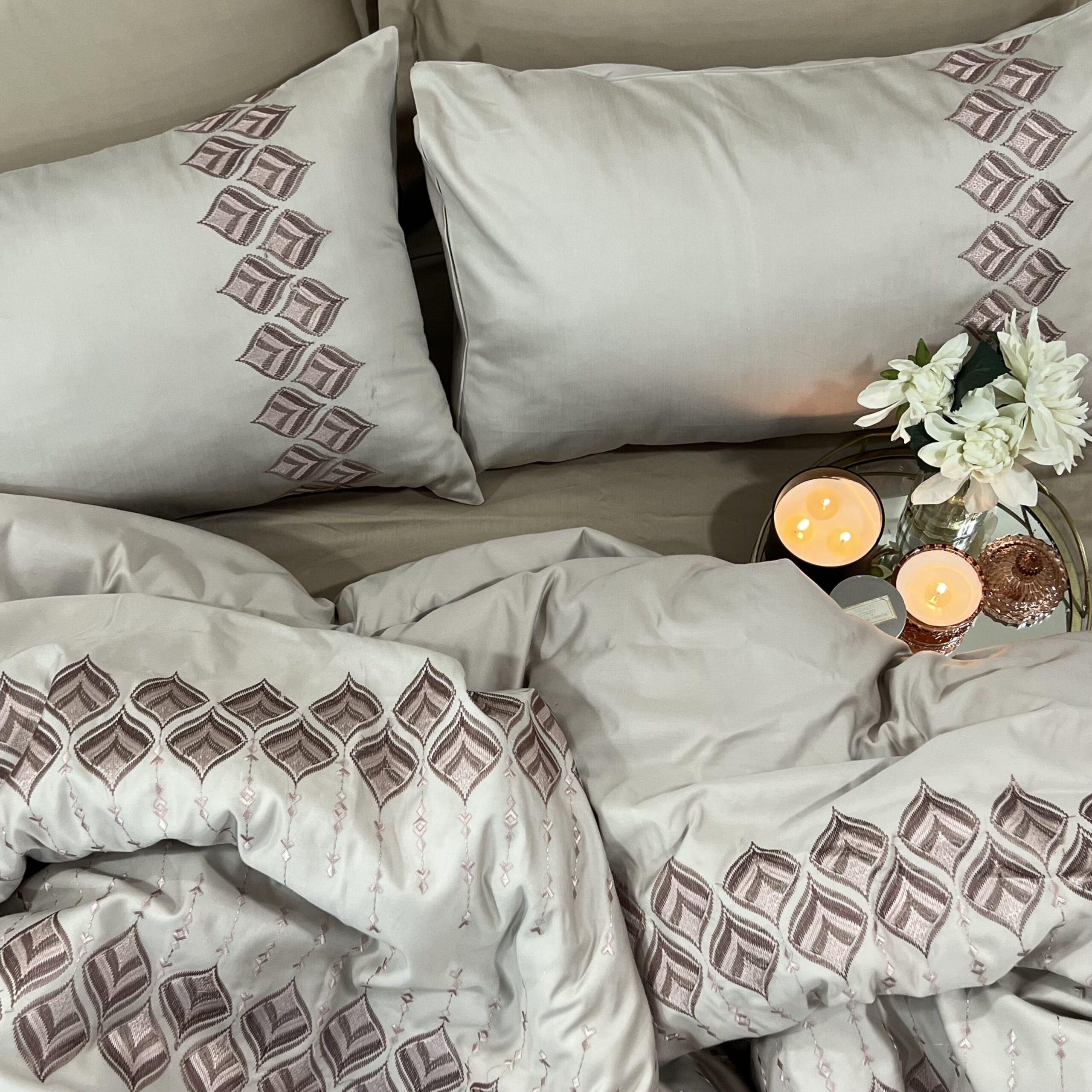 Sadyaska Leaflet Beige Syona 1 Pcs Duvet Cover
