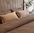 Sadyaska Honeycomb Coffee Woven 1 Pcs Duvet Cover
