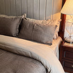Sadyaska Honeycomb Coffee Woven 1 Pcs Duvet Cover