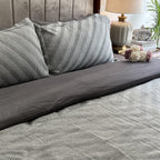 Sadyaska Pointed Twill Grey Woven 1 Pcs Duvet Cover Set