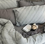 Sadyaska Pointed Twill Grey Woven 1 Pcs Duvet Cover Set