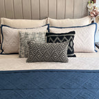 Sadyaska Cliff Navy And Ivory Cotton Rich Trousseau Set 10 Pcs Product