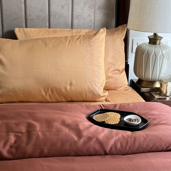 Sadyaska Delight Honey Mustard Terracotta Dreams 1 Pcs Duvet Cover