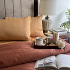 Sadyaska Delight Honey Mustard Terracotta Dreams 1 Pcs Duvet Cover Set