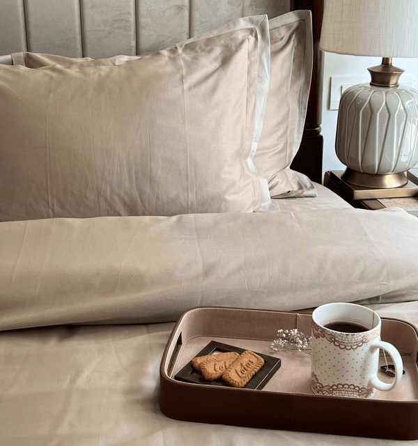 Sadyaska Sand and Beige Duplex 1 Pcs Duvet Cover