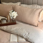 Sadyaska Honeycomb Oats Beige Woven 1 Pcs Duvet Cover Set