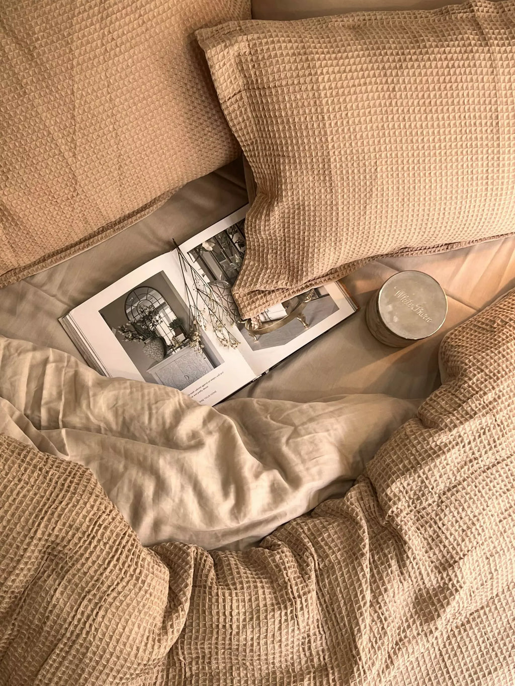 Sadyaska Honeycomb Oats Beige Woven 1 Pcs Duvet Cover Set