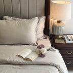 Sadyaska Oats Beige and Taupe Duplex 1 Pcs Duvet Cover