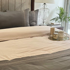 Sadyaska Pristine Elephant Grey Buff Dreams 1 Pcs Duvet Cover Set