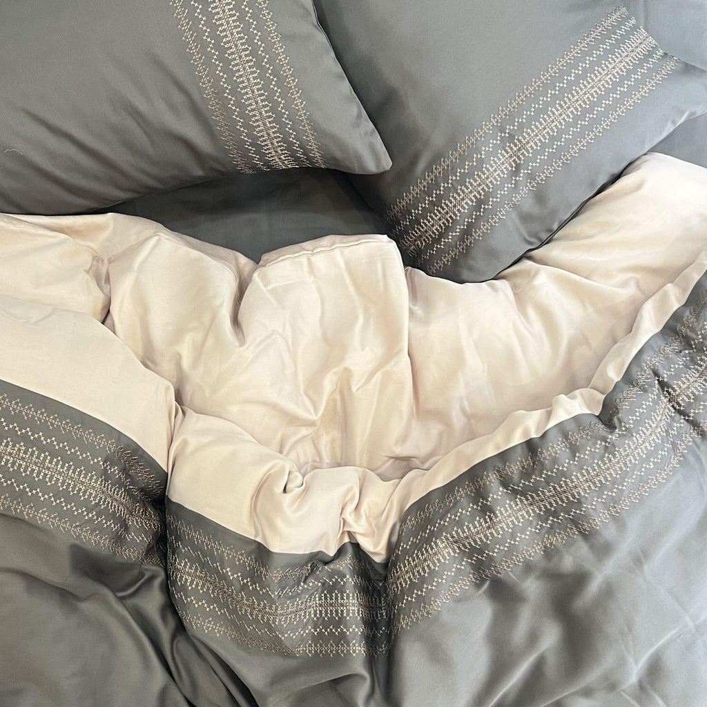 Sadyaska Pristine Elephant Grey Buff Dreams 1 Pcs Duvet Cover