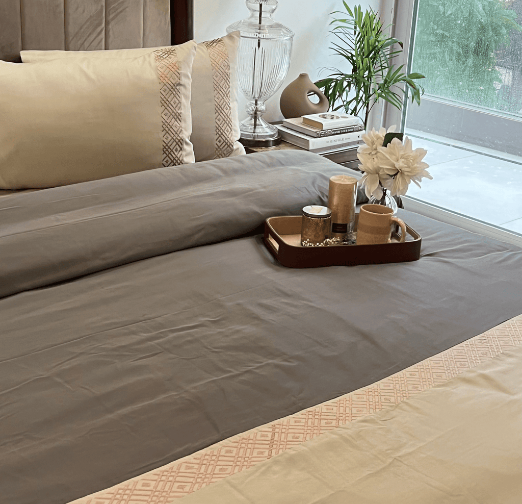 Sadyaska Classic Beige Elephant Grey Dreams 1 Pcs Duvet Cover