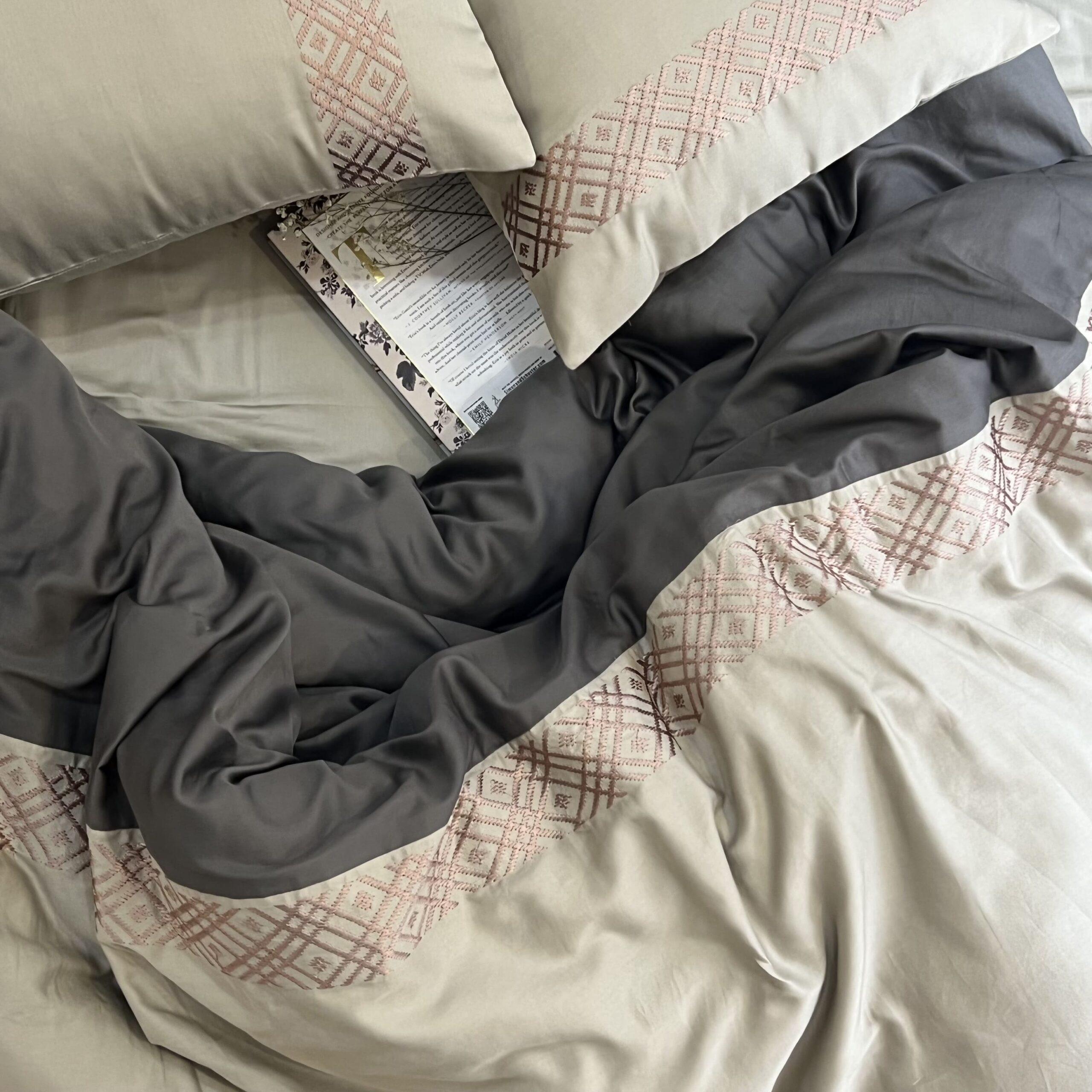 Sadyaska Classic Beige Elephant Grey Dreams 1 Pcs Duvet Cover