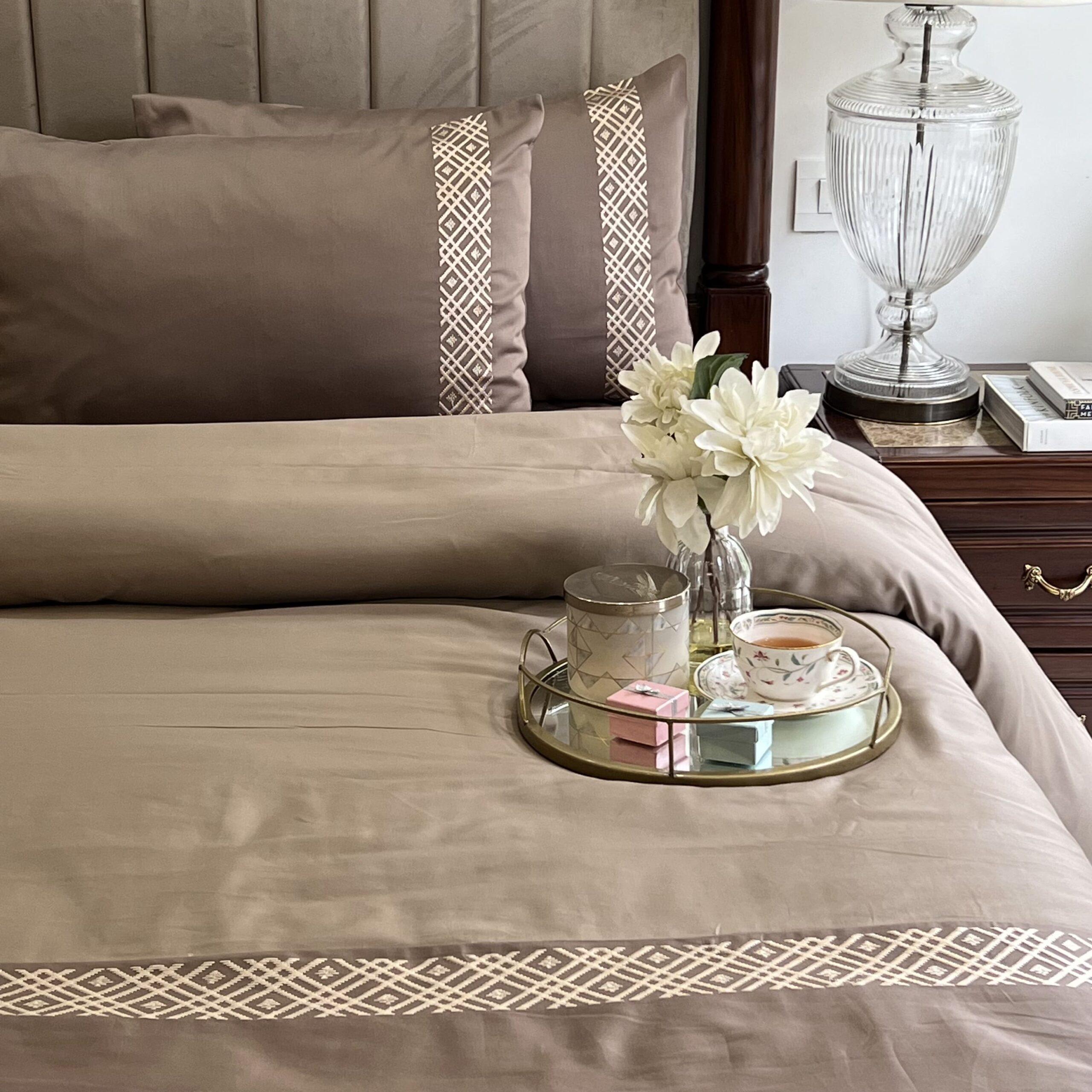 Sadyaska Classic Mocha Taupe Dreams 1 Pcs Duvet Cover Set