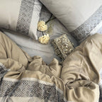 Sadyaska Squarish Smoke Blue Silver Dreams 1 Pcs Duvet Cover Set