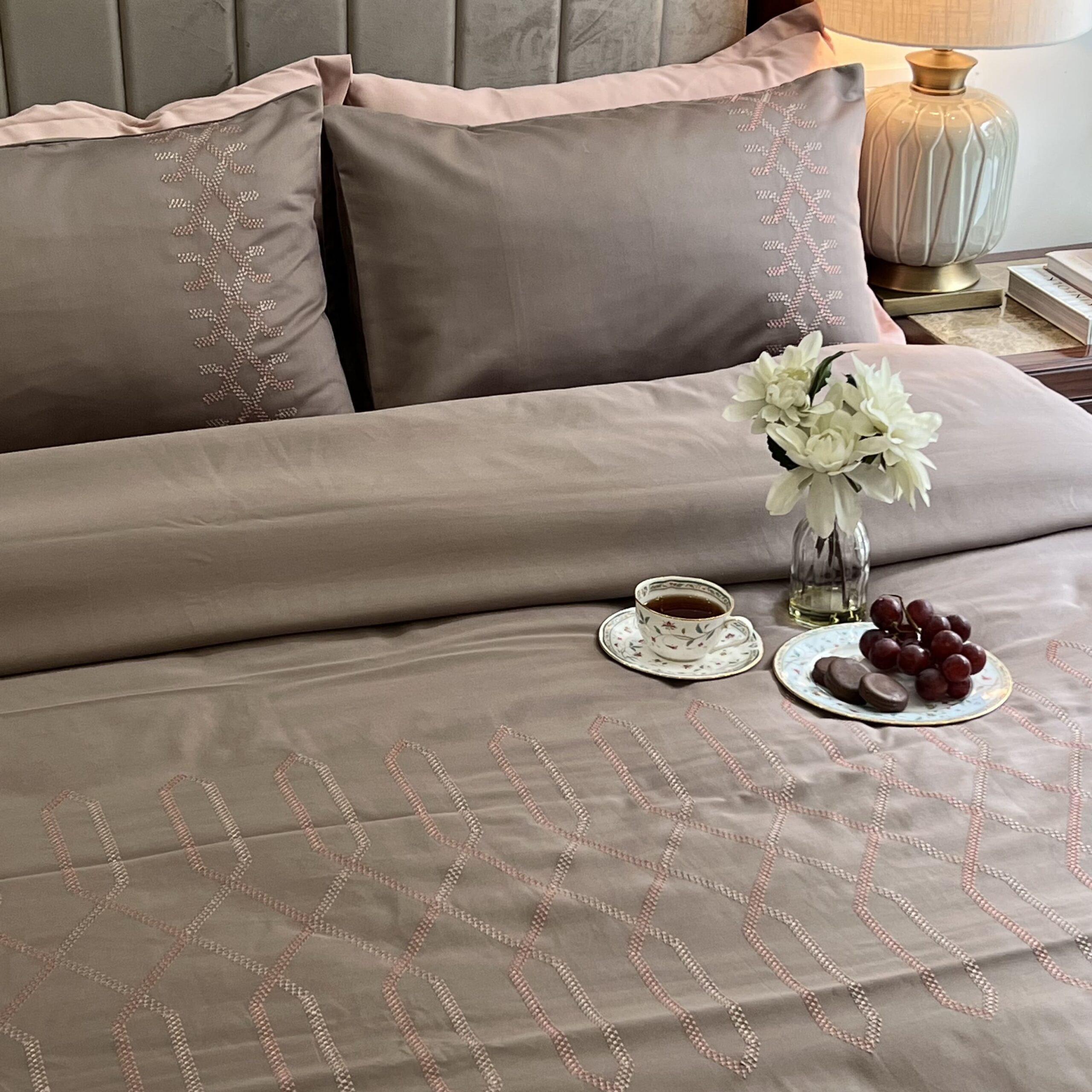 Sadyaska Tribe Taupe Syona 1 Pcs Duvet Cover