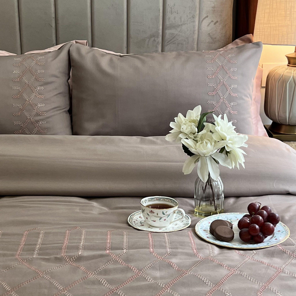 Sadyaska Tribe Taupe Syona 1 Pcs Duvet Cover Set