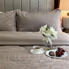 Sadyaska Tribe Taupe Syona 1 Pcs Duvet Cover Set